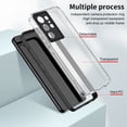 thumbnail image 3 of SaniMore for Samsung Galaxy S22 Ultra Case Slim Transparent [Not Yellowing Technology], Rugged PC & TPU Bumpers Built-in Detachable Lens Protector Shockproof Protective Cover, Black, 3 of 7