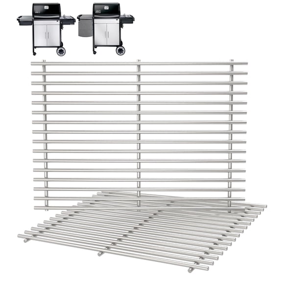 15" x 11 1/4" Grill Grates for Weber Spirit 200, E210, Genesis Silver A, Spirit 500 Grills with Side Control, for Weber 65904, 75
