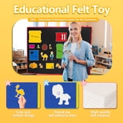HOOJOJO Dear Zoo Felt Story Set, 17PCS Animal & Crate Felt with Hook-and-Loop Dots, Interactive Classroom Storytelling Prop for Ages 3+, Preschool Teaching Aid