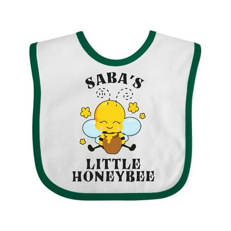 

Inktastic Cute Bee Saba s Little Honeybee with Stars Gift Baby Boy or Baby Girl Bib