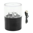 thumbnail image 1 of Molinillo de especias eléctrico de acero inoxidable, recargable por USB, portátil, triturador, triturador, para especias, hierbas, cigarrillos, color negro, 1 of 14