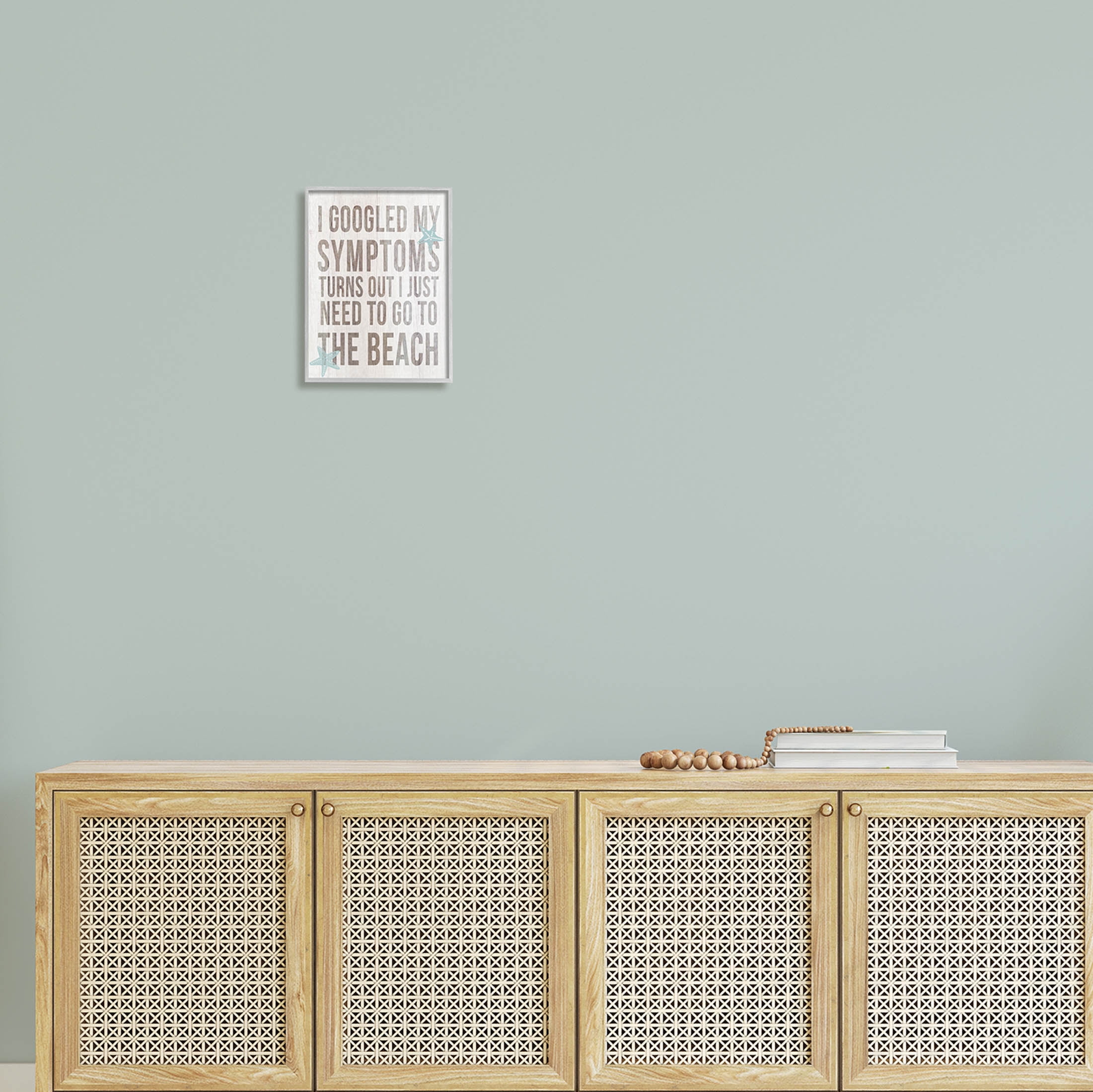 Stupell Industries Need to Go Beach Phrase Graphic Art Gray Framed Art Print Wall Art, Design by Lil' Rue