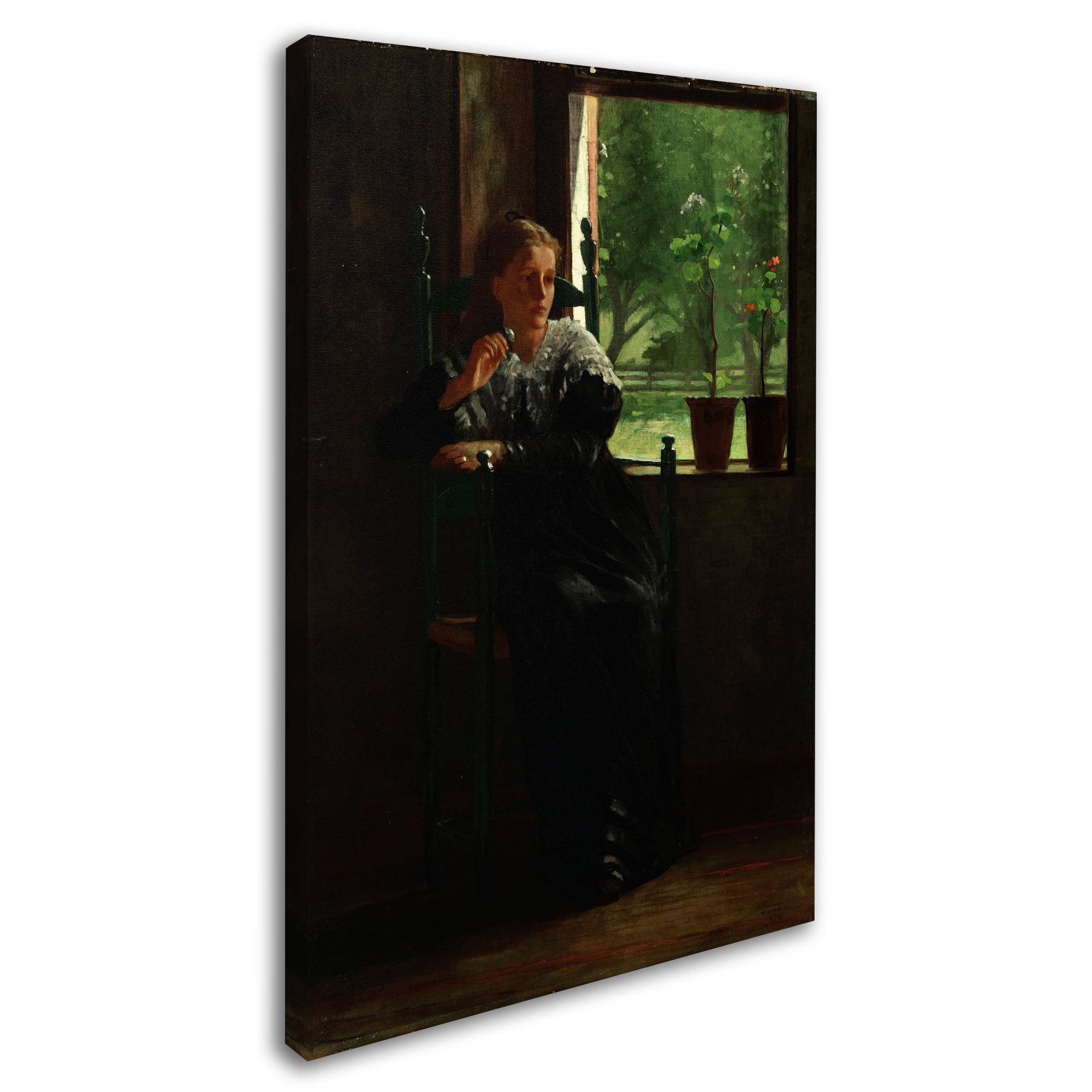Trademark Fine Art 'At The Window' Canvas Art by Homer
