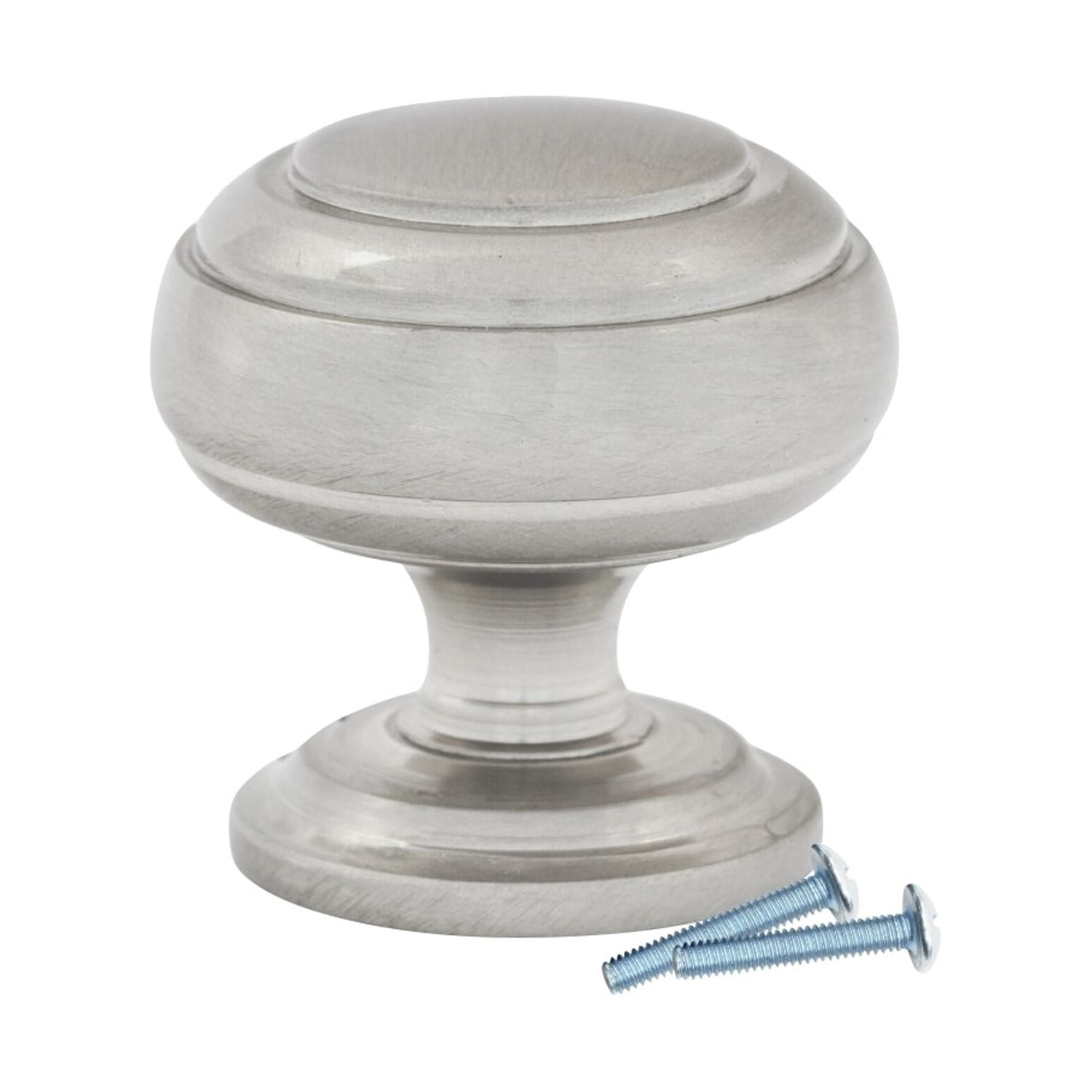 5 Pack Classic Round Ring Brushed Nickel Cabinet Hardware Knob, 1-1/4 Inch Diameter
