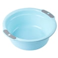 thumbnail image 2 of Heavy-Duty Double-Handle Plastic Basin – Thickened Stackable Wash Tub for Laundry, Foot Soak & Baby Care, Multi-Size Bathroom Organizer,Sky Blue L, 2 of 6