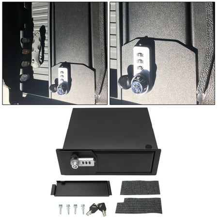 Kojem Gun Safe Storage Lockbox Center Console Insert Vault with 3-Digjt Combo for 2009-2014 Ford