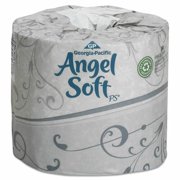 Angle View: Georgia Pacific Professional Angel Soft ps Premium Bathroom Tissue Septic Safe 2-Ply White 450 Sheets Roll 40 Rolls /carton (GPC16840)