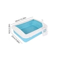 thumbnail image 2 of Blue Open Cat Litter Box With High Sides Anti Scatter Thickened Plastic Includes Scoop Easy Clean 13X10X2 Inch Multiple Colors, 2 of 7