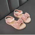 thumbnail image 6 of Girls Sandals,Toddler Girls Soild Bowknot Princress Shoes Soft Sole Non First Walkers Prewalker Beach Shoes Sandals,Toddler Girl Sandals/Toddler Boy Sandals(Color:Pink,Size:10), 6 of 8