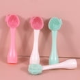 thumbnail image 5 of Biplut 1 Set Facial Washing Brush Skin-friendly Portable Easy to Use Double-sided Face Care Clean Facial Silicone Brush for Women (Pink White Type 2), 5 of 13