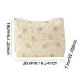 thumbnail image 3 of Neceser Acolchado De Maquillaje Mujer Acolchado Floral Algodón Mujer Viaje (Flor) Naranja, 3 of 6