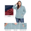 thumbnail image 2 of Gleelist Women's Full Zip Up Hoodie Sweatshirts Plus Size Long Sleeve Oversized Casual Hoodies Sweatshirt Jackets with Pockets(1X-5X), 2 of 7