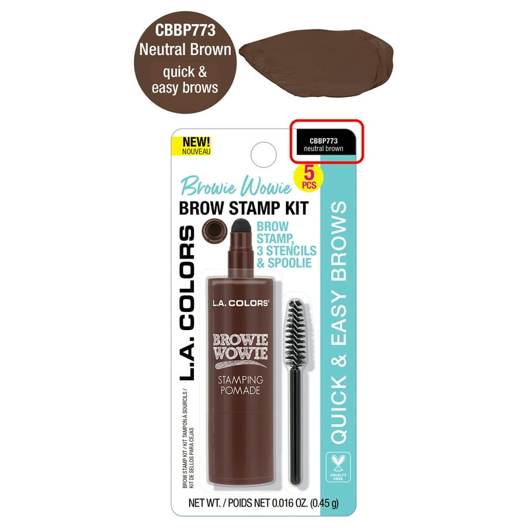 L.A. COLORS Blend & Staming Long-Wearing Brow Powder Stencil Kit