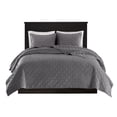 thumbnail image 4 of Home Essence Mercer Faux Velvet Reversible 3 Piece Coverlet Set, 4 of 6