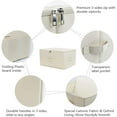 thumbnail image 3 of Bacs de Rangement Pliables avec Couvercles, Cubes de Rangement, Rangez Votre Garde-Robe, Beige, Ensemble de 2, 3 of 7