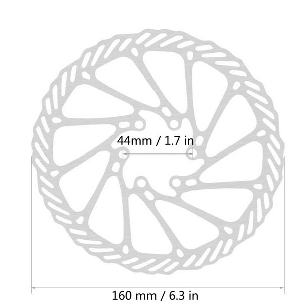 Kit de frein à disque de vélo hydraulique 160mm Rotor de frein à disque en  aluminium étrier arrière frein à disque vélo Rotors en acier inoxydable  avec 6 boulons 