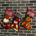 thumbnail image 6 of TETOU 1Pcs 18'' Christmas Stocking 3D Plush Santa, Snowman, Elk Xmas Character Classic Large Stockings for Family Kids Holiday Christmas Party Decorations, 6 of 7