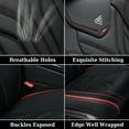 thumbnail image 6 of Coverado Front Car Seat Covers, Airbag Compatible Faux Leather Seat Protectors, Waterproof Cushions Universal Fit for Most Sedans SUV Pick-up, Black&Red, 6 of 12