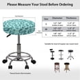 thumbnail image 6 of Renewold Round Bar Stool Seat Covers Stretchy Irish Stool Slipcovers 13-15 Inch Bathroom Vanity Stool Seat Cover for Home Bar Decor, 2 Count, Mint Green Leopard Print, 6 of 6