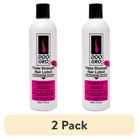 (2 pack) Doo Gro Triple Strength Hair Lotion, 12 fl oz. Detangling, Moisturizing