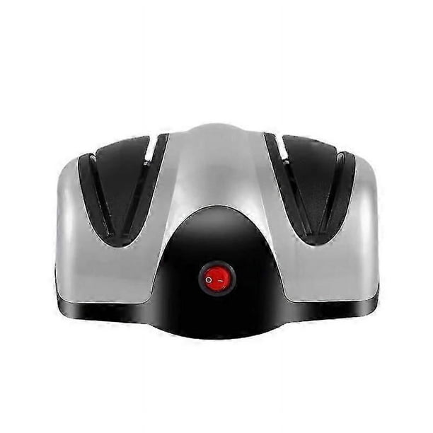 Electric Knife Sharpener, Two Level Sharpener, Black/silver, Material: Abs Plastic