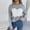 #102-Gray, variant on Craaazy Womens Sweaters Heart Printed Round-Neck Long Sleeved Blouse Knit Top Gifts