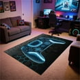 thumbnail image 3 of Gamer Rug for Room,5x7 ft Non-Slip Blue Gaming Rugs for Bedroom Living Room and Game Space Decor, 3 of 8