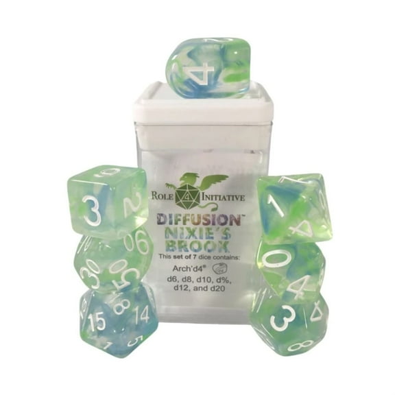 Role 4 Initiative R4I Dice w/ Archd4: Diffusion - Nixies Brook w/ White (7)