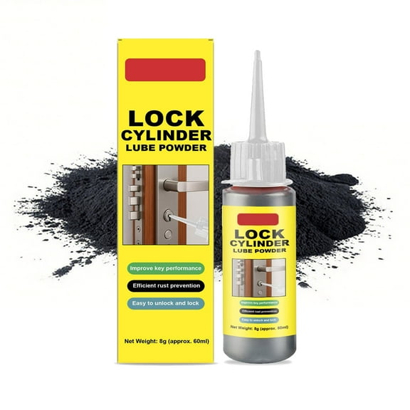 Graphite Powder for Locks - 8g Lock Cylinder Graphite Lubricant Powder, Dry Graphites Powders Key Lubricant for Prevention and Smooth Operation, for Lock Tongues, Padlocks, U-Locks, Keys