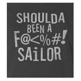 thumbnail image 2 of 9 Crowns Tees Mens Womens Shoulda Been a Sailor Funny Cursing T-Shirt (Juniors Charcoal, 3X-Large), 2 of 4