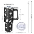 thumbnail image 2 of Spooky Halloween Ghosts Pattern Tumbler with Handle and Lid,40oz Double Wall Vacuum Insulated Tumbler,Cups Gift for Women and Men, 2 of 7