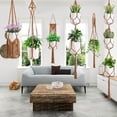 thumbnail image 4 of Macrame Plant Hangers, 6Pack Hanging Planters for Indoor Plants w/ 6 Set Hangers Kit Handmade Macromay Plant Hangers Indoor Flower Pots Holder Stand for Boho Home Décor (POTS NOT Included), 4 of 5