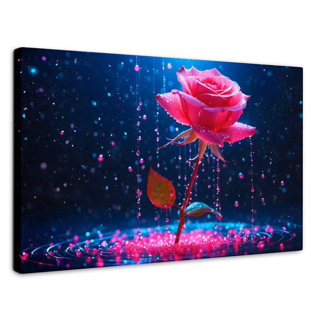 Cuadro Decorativo Canvas Rosa Magia Pura Canvas Revolution 90x60