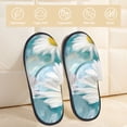 thumbnail image 2 of Fotbe Daisy Flowers Pantuflas Peludas para Mujer con Estampado, Zapatillas de Peluche, Zapatos de Invierno para Casa, Uso Interior y Exterior-Large, 2 of 8