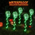 thumbnail image 5 of Halloween Decorations Outdoor Skeleton Stakes - 5 Pack Light Up Arm Stakes Decor 150 LED Waterproof Hands Pathway Lights with 11 Lighting Modes, 5 of 5