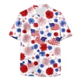 thumbnail image 4 of Leey-World Men's 250 Anniversary Shirts Hawaiian Shirt for Men Patriotic Short Sleeve Button Down Shirt, Independence Day Gifts(Red,XL), 4 of 8