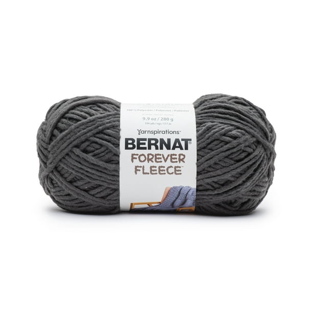 Bernat Forever Fleece Yarn-Coal 