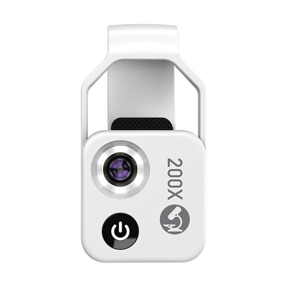 Milaget 200x Microscope Lens, Mini LED Light with Cpl , , Clip-on Lens, Lens, for White CPL