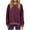 Wine, variant on Kaemgyyd Crewneck Sweatshirts for Women Lightweight Loose Long Sleeve Pullover Casual Oversized Solid Color Tops