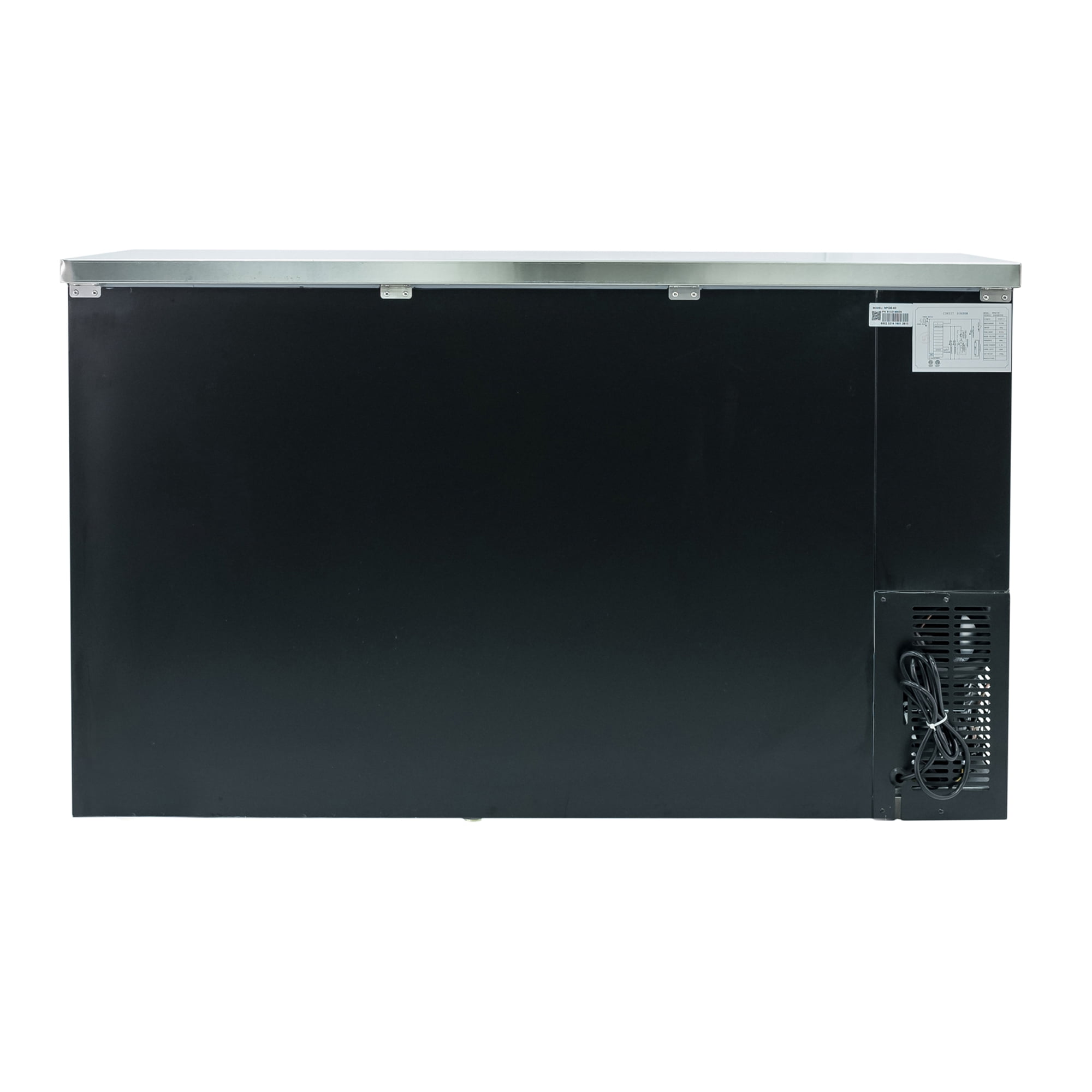 Norpole 16 cu. ft. 2-Glass Door Under Bar Refrigerator, Black in Black