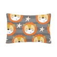 thumbnail image 3 of MKHERT Cute Lion Pillowcase Pillow Protector Cushion Cover 20x30 inch,Set of 2, 3 of 3