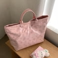 thumbnail image 5 of PVC Tote Bag for Women Floral Cutout Clear Handbag Waterproof Large Shopping Handbag Casual Shoulder Bag for Work Beach, 5 of 6