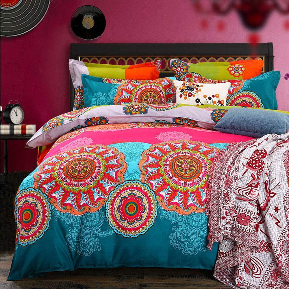 The Cycle Of The Ages indian Cotton Hippie Bedding Queen Duvet Quilt Cover Art 