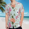 thumbnail image 5 of High Quality Hawaiian Shirts for Men Short Sleeve Aloha Beach Shirt Floral Summer Casual Button Down Shirts Blouses HMKX7E, 5 of 7