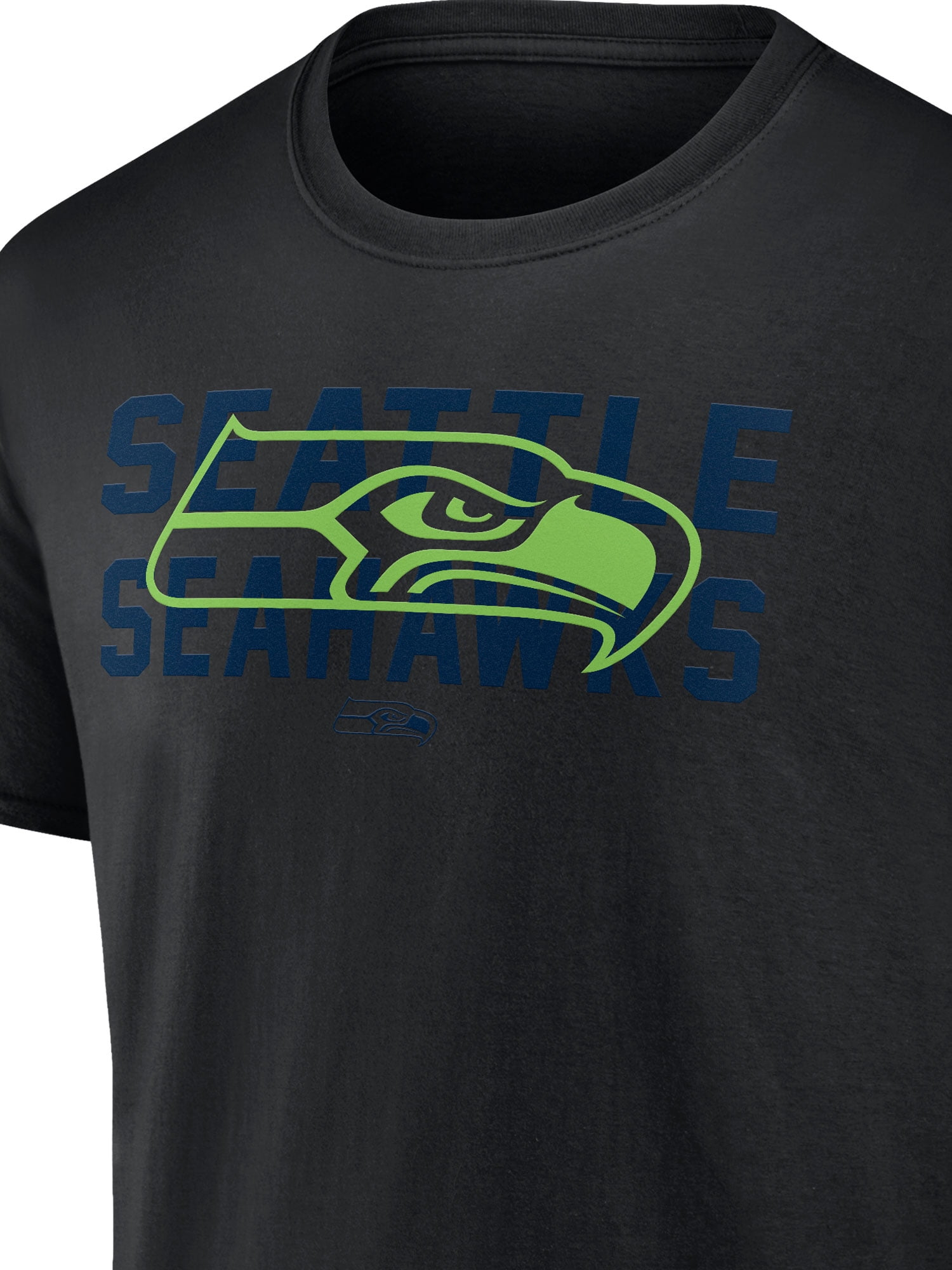 NFL Seattle Seahawks Men's Cotton Black Short Sleeve T-Shirt