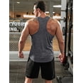 thumbnail image 2 of COOFANDY Men's Workout Tank Tops Quick Dry Y-Back Muscle Sleeveless Shirts Stringer Cut off Gym Athletic Running Tanks Top, 2 of 6