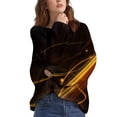 thumbnail image 2 of Chandail Décontracté Grande Taille pour Femmes, Tricot à Manches Longues Col Rond, Blouse Chaude d'Hiver, 2 of 4