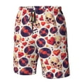 thumbnail image 4 of Logiee rock Skull record heart Print Mens Swim Trunks Quick Dry Board Shorts,Breathable Hawaii Beach Shorts Swimwear Bathing Suits-XX-Large, 4 of 6