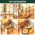 thumbnail image 6 of FXW AuraSpace Pro Metal & Acrylic Indoor Dog Playpen, All-Acrylic Clear Heavy-Duty Design, 32" Height 8 Panels for Small and Medium Dogs, Walnut│Patented, 6 of 6
