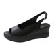 thumbnail image 1 of Amzcrzy Zapatos de mujer,Zapatos de mujer,Zapatillas de mujer, Sandalias informales de una sola línea con suela gruesa y tacón inclinado para mujer, con punta abierta y hebilla. Sandalias Mujer Zapat, 1 of 5